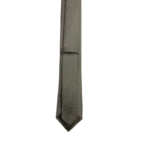 Express Men's Grey Textured Silk-Blend Tie - Picture 3 of 4